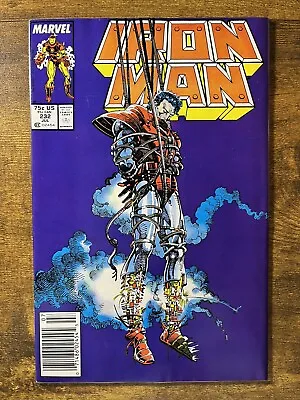 Buy Iron Man 232 Newsstand White Pages Barry Windsor-smith Cover Marvel Comics 1988 • 4.69£