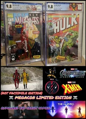 Buy Hulk #181 New Mutants #98 CGC 9.8 🔥 Comic Con 🌟 Foil ☠️ Wolverine Deadpool ☠️ • 599.99£