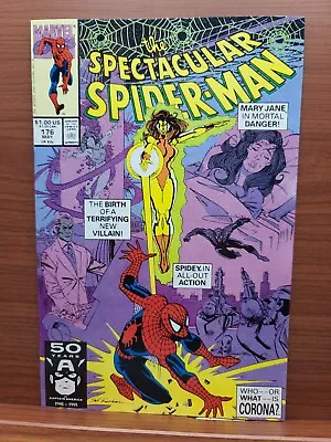 Buy SPECTACULAR SPIDER-MAN 176 1st Corona 1991 Marvel Comics 8.0 VF 3776 • 6.69£