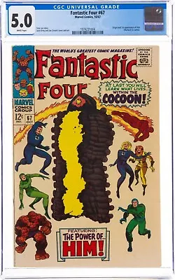 Buy Fantastic Four #67 CGC 5.0 (Marvel 1967) Origin, 1st HIM/Warlock, Lee/Kirby GoTG • 145.09£