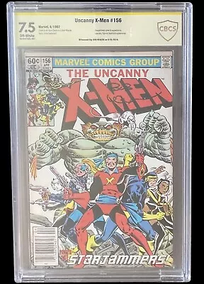 Buy Uncanny X-Men #156 CBCS 7.5 SS Bob Wiacek OW/PGS Marvel Starjammers CVR/APR 1982 • 434.83£