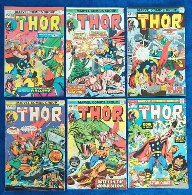 Buy MIGHTY THOR #234 THRU 239, 1975, MARVEL!  EARLY THOR! 25c COVER! 8.0-9.0 QUALITY • 39.65£