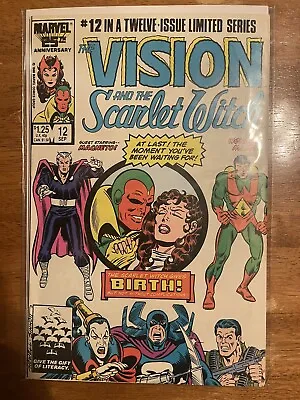 Buy Vision And The Scarlet Witch #12 (Marvel 1986) 1st Appearance Of Speed & Wiccan • 7.88£