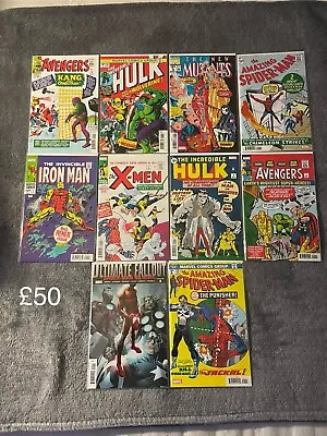 Buy Marvel Comic Book Bundle Of 10 Facsimile Reprints, Key ASM Avengers Hulk Xmen • 50£