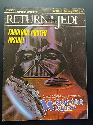 Buy Return Of The Jedi No 81, January 5th 1985, Star Wars Weekly UK Marvel Comic  • 12.99£