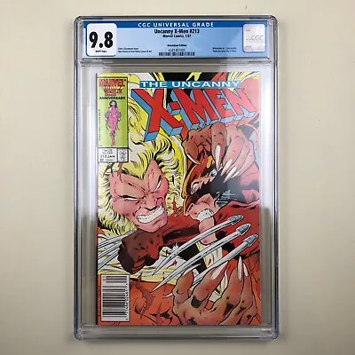 Buy Uncanny X-Men #213 (1987) CGC 9.8, NEWSSTAND, 1st Brief Mr. Sinister, Sabretooth • 197.90£