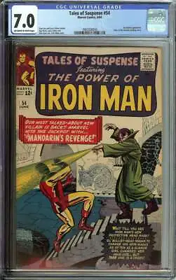 Buy Tales Of Suspense #54 Cgc 7.0 Ow/wh Pages // Mandarin Appearance 1964 • 178.10£