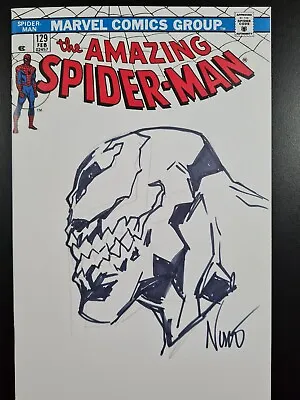 Buy Amazing Spider-man #129 Signed With Original Venom Sketch By Eddie Nunez • 99.95£