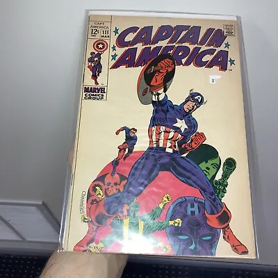 Buy *Super Nice~ Captain America #111 Marvel Comics 1969 Classic Jim Steranko Cover • 165.96£