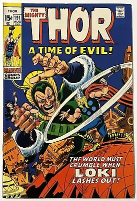 Buy Thor #191 - Marvel Comics 1971 - FN - 1st Appearance Of Durok The Demolisher • 13.55£