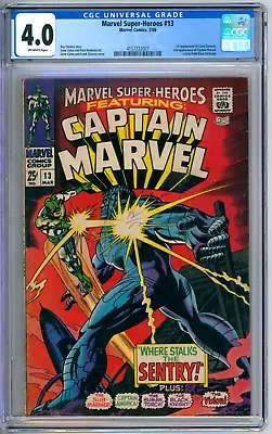 Buy Marvel Super-Heroes 13 CGC Graded 4.0 VG 1st Carol Danvers Marvel Comics 1968 • 80.31£