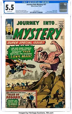 Buy Journey Into Mystery #97 (Marvel, 1963) CGC FN- 5.5 Off-white Pages. • 350£