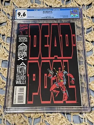 Buy Deadpool: The Circle Chase #1 CGC 9.6 1993 1st Solo Deadpool Comic, Marvel • 87.95£