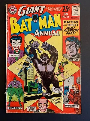 Buy Giant Batman Annual 3 GD -- DC 80-pg. Anthology, Joker, Two-Face Apps. 1962 • 24.12£