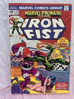 Buy MARVEL PREMIERE # 18 * IRON FIST * MARVEL COMICS  October 1974 1st Printing W/MS • 15.98£