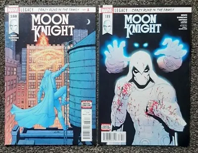 Buy Moon Knight 188 & 189 NM - Marvel 2018 - Key 1st Appearance Sun King Bemis • 20£