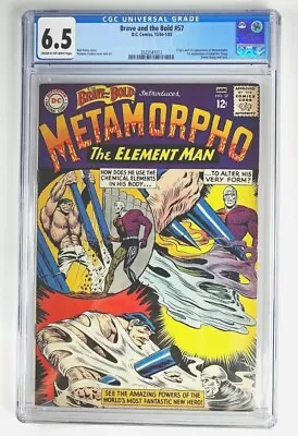 Buy BRAVE AND THE BOLD #57 1964 CGC 6.5 FN 1st Appearance & Origin METAMORPHO Stagg • 442.35£