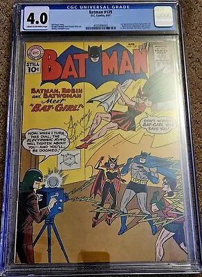 Buy Batman #139 (1961) Batwoman Appearance 1st Original Bat-Girl Betty Kane CGC 4.0 • 442.35£