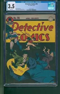 Buy Detective Comics 86 CGC 3.5 White Pgs Batman Presents As Higher Grade • 559.66£