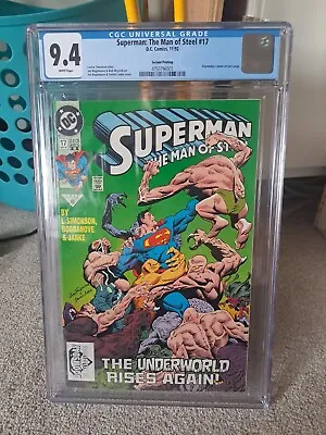 Buy Superman Man Of Steel 17 2nd Print CGC 9.4 DC  • 29.99£