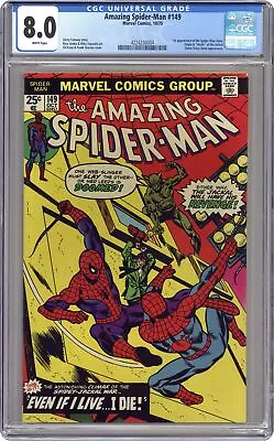 Buy Amazing Spider-Man #149 CGC 8.0 1975 4224230004 1st App. Spider-Man Clone • 138.36£