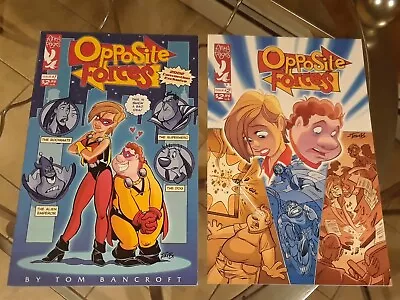 Buy Opposite Forces #1 (Convention Exclusive) & 2 (Funny Pages 2002) Tom Bancroft • 8£