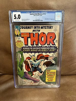 Buy 1964 Journey Into Mystery With The Mighty Thor #110 Marvel Comic Cgc 5.0 • 103.93£