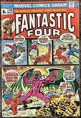 Buy Fantastic Four #140 Vs Annihilus! (Marvel 1973) • 9.99£