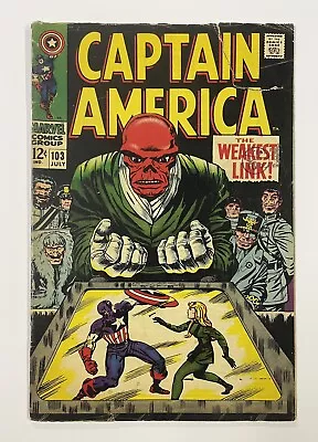 Buy Captain America #103. July 1968. Marvel. Vg-. Agent 13 Identity Revealed! • 25£