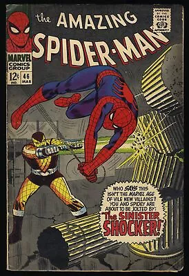 Buy Amazing Spider-Man #46 FN- 5.5 1st Appearance Shocker! John Romita! Marvel 1967 • 149.65£