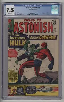 Buy Tales To Astonish #59 CGC 7.5 Off-White Pages 1st Hulk In Title 1964 Marvel Clas • 336.51£