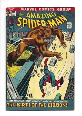 Buy The Amazing Spiderman #110 1972 First Appearance Gibbon Ungraded Comic Book • 23.71£