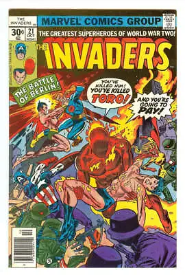 Buy Invaders #21 9.0 // Gil Kane Cover Marvel Comics 1977 • 22.24£