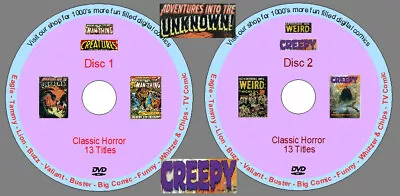 Buy 13 Horror/Thriller Comic Titles (All Fully COMPLETE) On 2 DVDs.UK Classic Comics • 6.59£