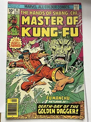 Buy SHANG-CHI : MASTER OF KUNG-FU #44 Marvel Comics UK Price 1976 VF • 3.95£