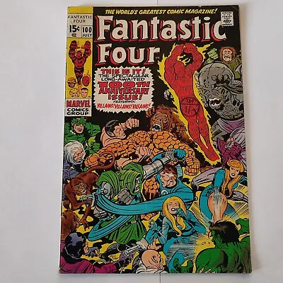 Buy Fantastic Four #100 - Marvel 1970 - Dr Doom And Villains • 16.99£