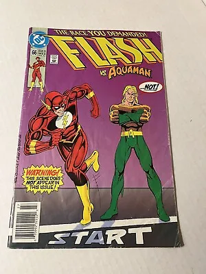 Buy 1992 Flash Vs Aquaman DC Comic July 66 Fair Condition • 2.79£