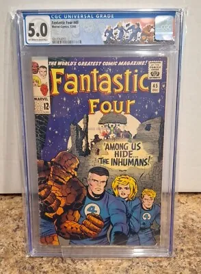 Buy Fantastic Four #45 CGC 5.0 OW Pgs 1st App. Inhumans Silver Age Marvel Comic 1965 • 157.67£