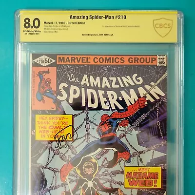 Buy Amazing Spider-Man #210 CBCS 8.0 SS VF Not CGC 1980 Signed John Romita JR • 239.85£
