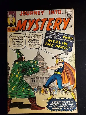 Buy Journey Into Mystery 96, Marvel Comics 1963, 1st Appearance Of Mad Merlin • 162.72£