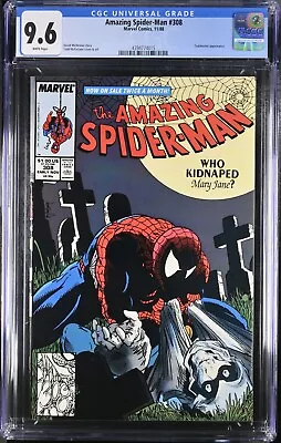 Buy The Amazing Spider-Man #308 CGC 9.6 NM+ Todd McFarlane Art. Cover Misspelling • 95.94£