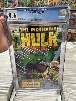 Buy Incredible Hulk 127 CGC 9.6 Double Cover (Marvel 1970) • 613.21£