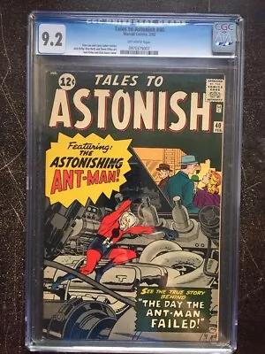 Buy TALES TO ASTONISH #40 CGC NM- 9.2; OW; 1st App Of Hijacker! Kirby Cover! • 2,198.68£