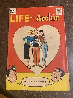 Buy RARE LIFE WITH ARCHIE 1 - BETTY & VERONICA - GOLDEN AGE 1958 - Rare • 279.83£