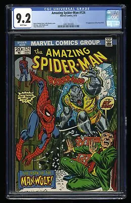 Buy Amazing Spider-Man #124 CGC NM- 9.2 White Pages 1st Appearance Man-Wolf! • 434.70£
