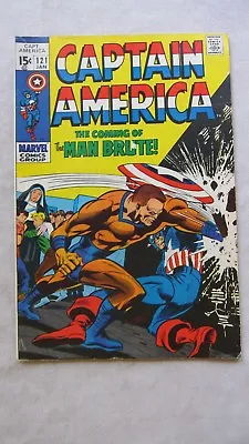 Buy Marvel Comics Captain America The Coming Of The Man Brute #121 Jan.1970 GC • 9.59£