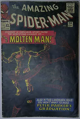 Buy Amazing Spider-Man #28 1st Molten Man Marvel Comics (1965) • 124.95£