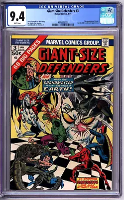 Buy Giant Size Defenders 3 CGC Graded 9.4 NM Marvel Comics 1975 • 239.72£