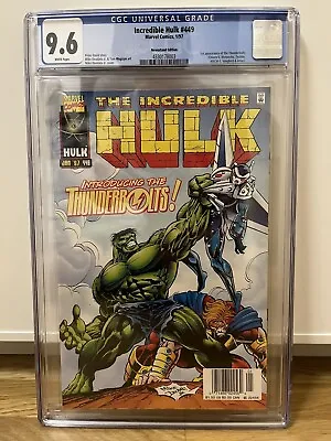 Buy Incredible Hulk 449 - CGC 9.6 WP - Marvel Key 1st Thunderbolts, Rare Newsstand • 299.90£