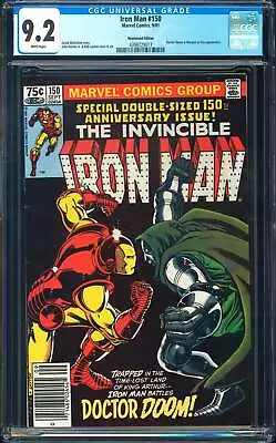 Buy Iron Man #150 CGC 9.2 (1981) Classic Dr Doom Cover! NEWSSTAND! L@@K! • 101.53£